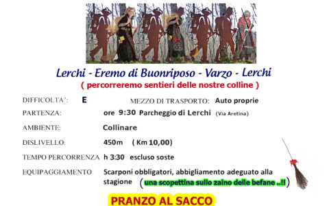 16 Gennnaio 2022 “..IN CAMMINO CON LE BEFANE..” Lerchi – Eremo di Buon Riposo – Varzo – Talacchio Lerchi